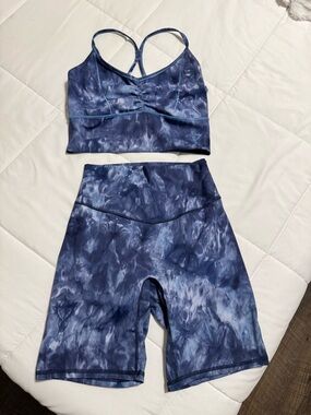 Gymshark Navy Tie-Dye Set Medium